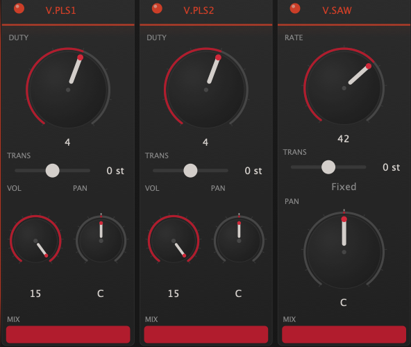 VRC6 channel strips