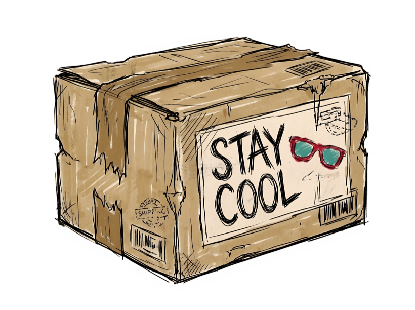 Stay Cool shipping box