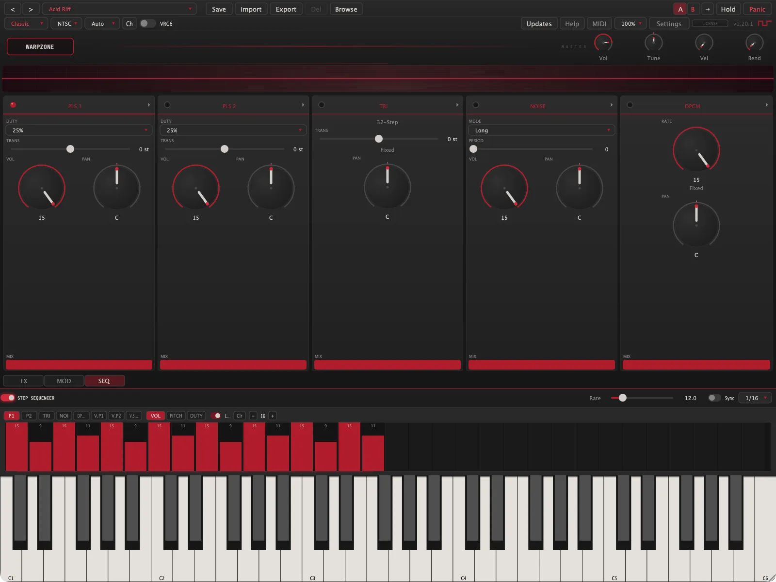 Warpzone step sequencer